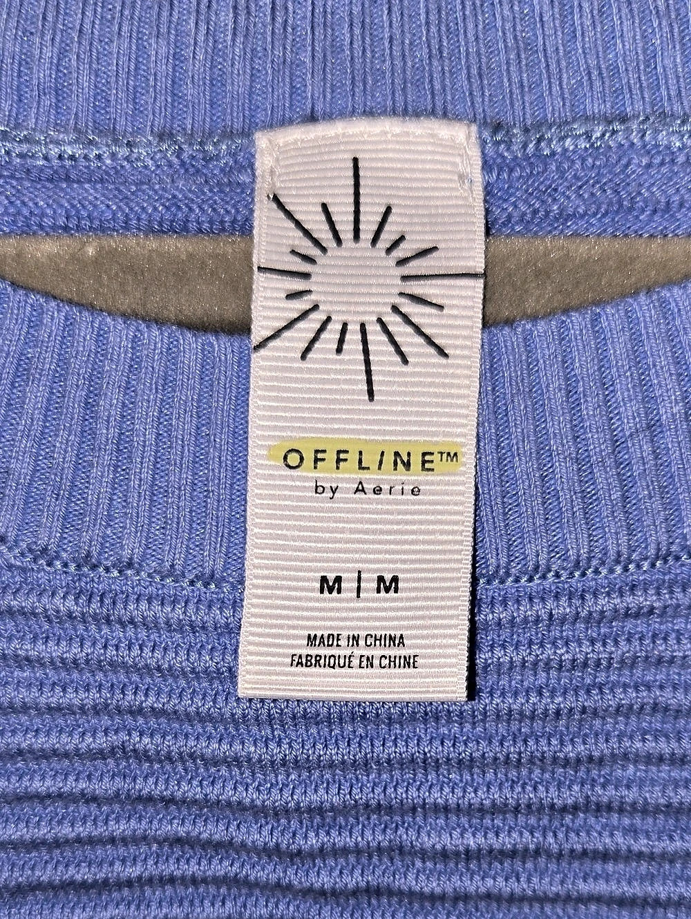 Offline by Aerie ribbed cropped sweater in Blue Size - Picture 3 of 7